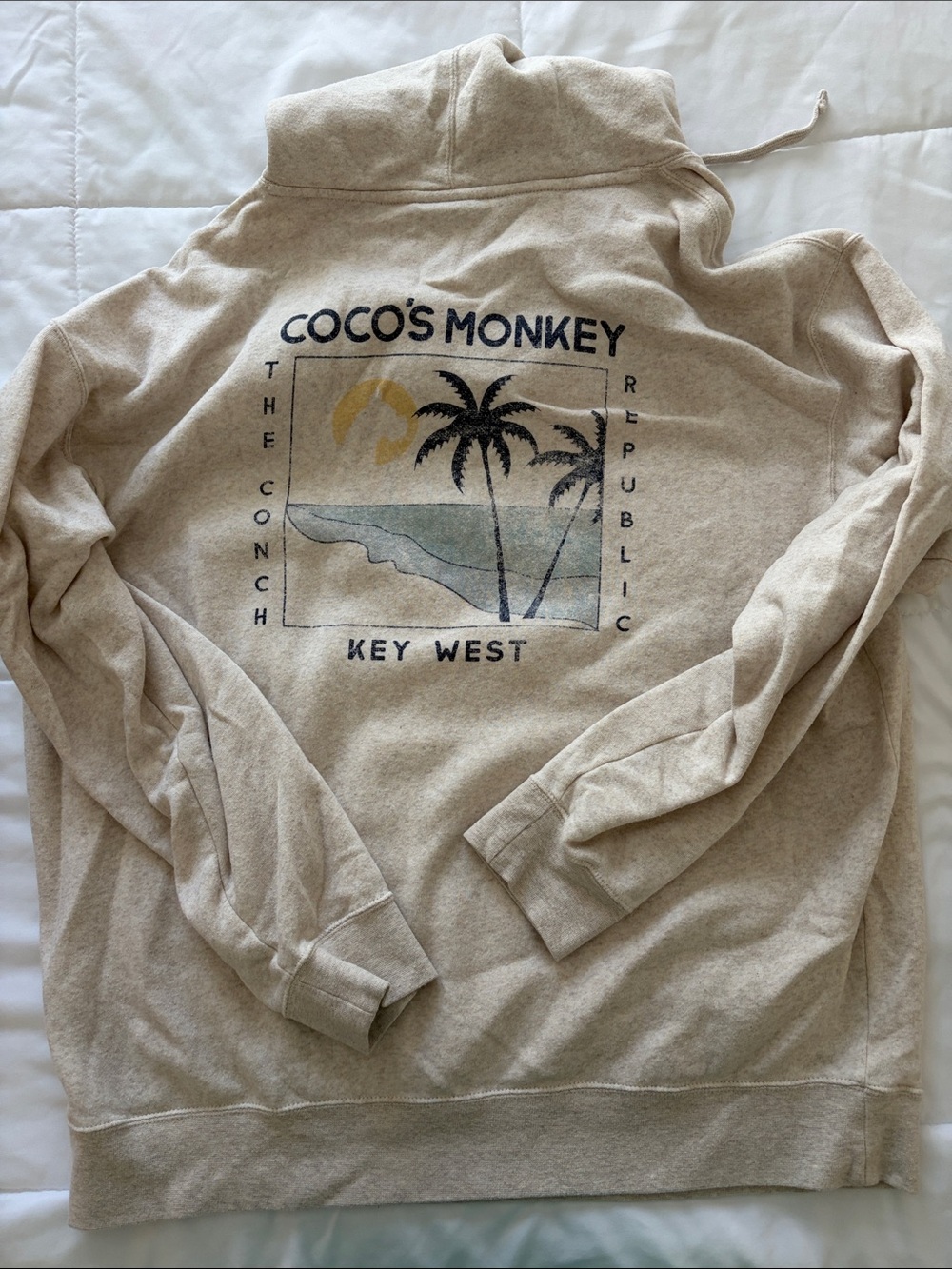 Coco's Monkey Key West Beige Crewneck Pullover